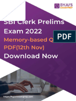 Sbi Clerk Pre 2022 Exam Analysis 12 Nov Memory Based Ques Discussion Session PDF English 33