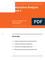 Contrastive Analysis Week 1