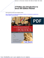 Challenge of Politics An Introduction To Political Science 5th Edition Riemer Test Bank