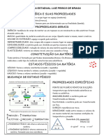 MATÉRIA E SUAS PROPRIEDADES