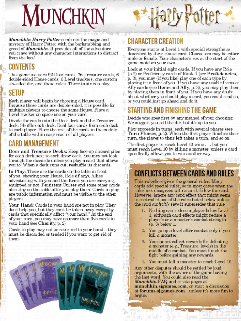 Munchkinharrypotterrules | PDF