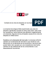 Contexto de La Crisis de Despidos en La Empresa Tecnológica Meta