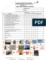 Water Tanker Daily Inspection Checklist