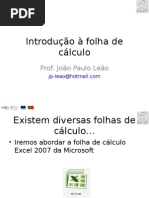 Introdução à folha de cálculo