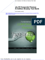 Fundamentals of Corporate Finance Canadian 5th Edition Brealey Test Bank