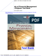 Fundamentals of Financial Management 14th Edition Brigham Test Bank