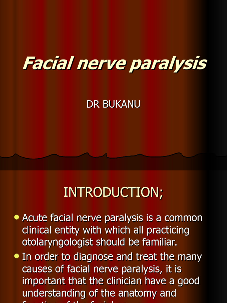 Facial Nerve Paralysis PDF Medicine Clinical Medicine