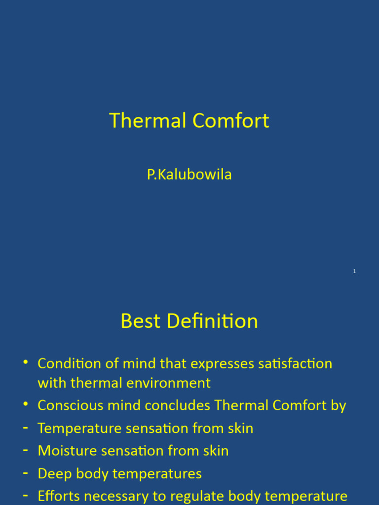 Factors Influencing Thermal Comfort | PDF