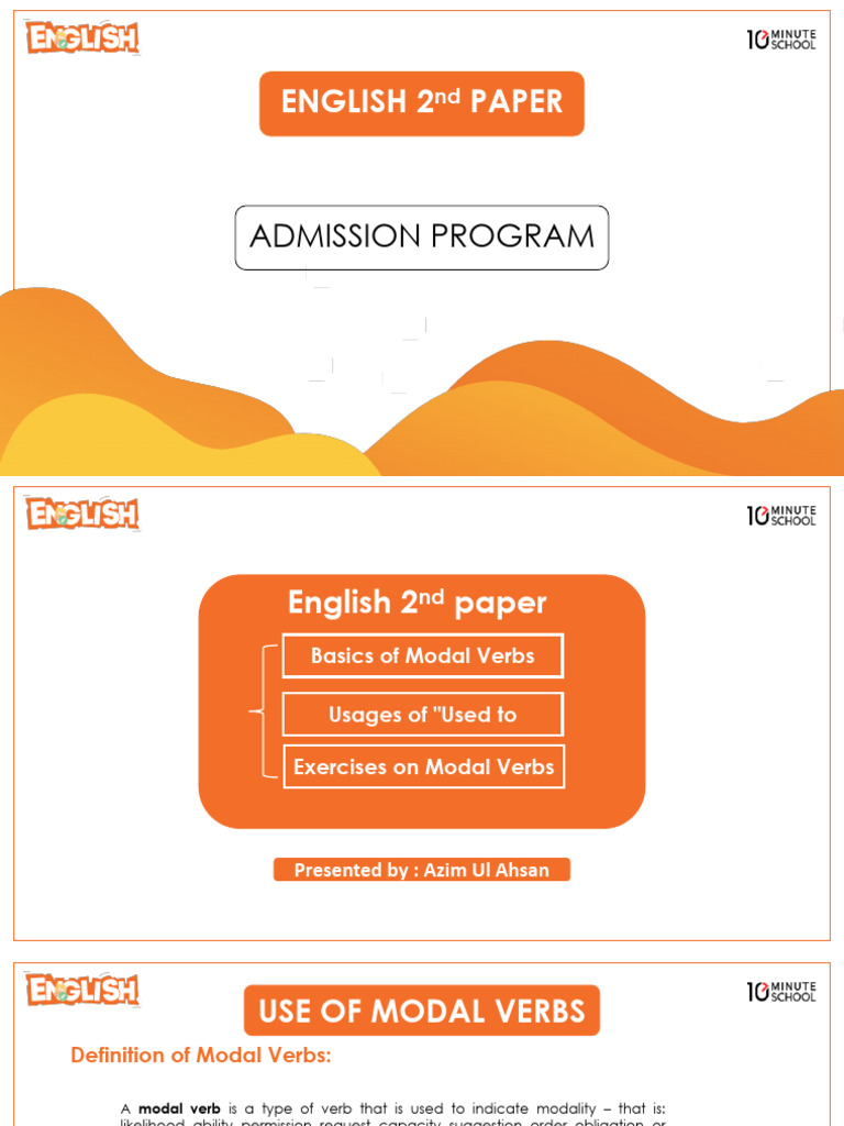 Modal Verbs Pdf Linguistics Grammar