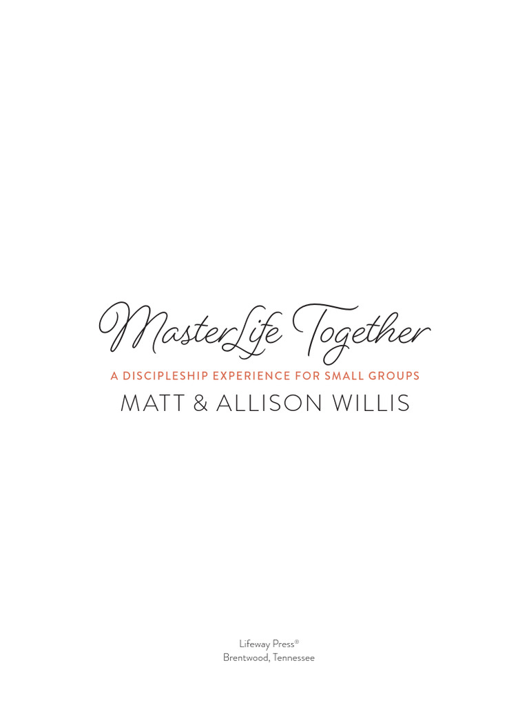 Master Life Together BSBSamplepdf | PDF | Jesus | Disciple (Christianity)