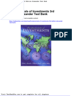 Fundamentals of Investments 3rd Edition Alexander Test Bank