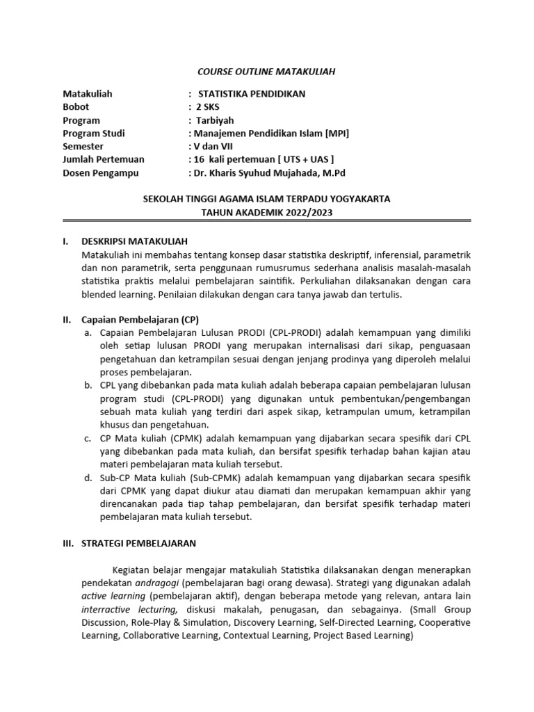 Course Outline | PDF | Komputer
