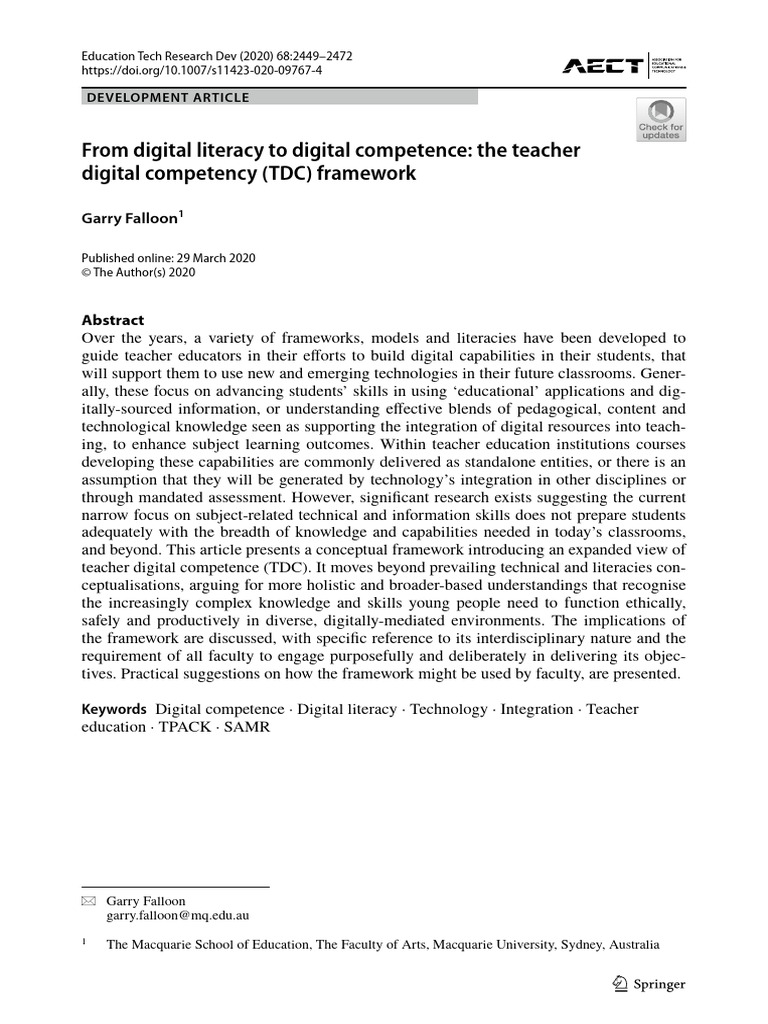 From digital literacy to digital competence_ the teacher digital