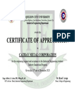 Certificate CATHAY 2