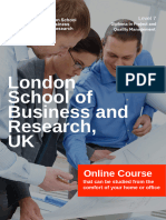 Level 7 Diploma in Project and Quality Management - Delivered Online by LSBR, UK