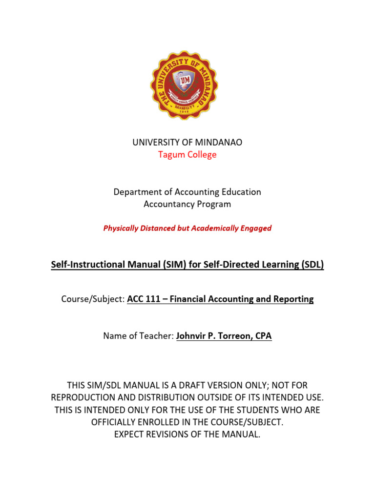ACC 111 Financial Accounting Guide | PDF | Bookkeeping | Accounting
