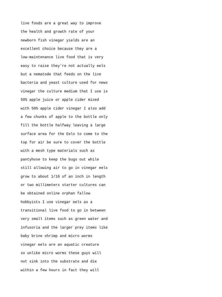 (English (AutoGenerated) ) How To Grow Vinegar Eels and Feed Them To