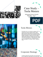 Case Study - Tesla Motors: Mohammad Maroof Sheikh BBA (IB) - Sem V Roll No - 29