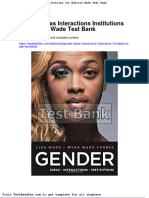 Gender Ideas Interactions Institutions 1st Edition Wade Test Bank