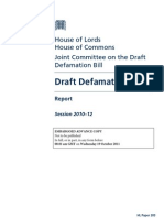 Draft Defamation Bill Report