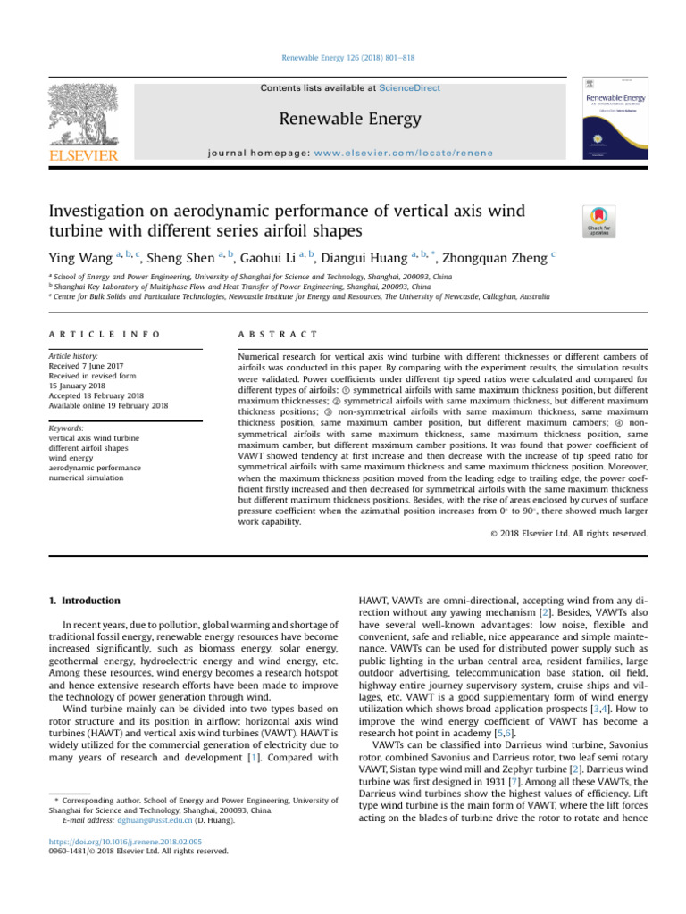 Aerodynamic Analysis of VAWT Airfoils | PDF | Airfoil | Wind Turbine
