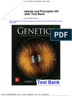 Genetics Analysis and Principles 5th Edition Brooker Test Bank