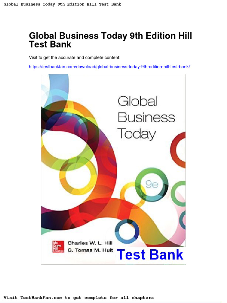 Global Business Today 9th Edition Hill Test Bank PDF Project