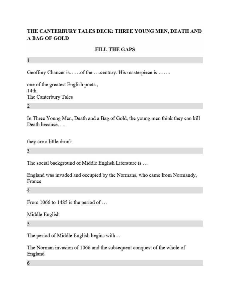 The Canterbury Tales | PDF | The Canterbury Tales