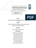 INFORME #8 - MATRIZ ALIMENTARIA PARA REALIZAR ANALISIS DE PH, °bx Y ALCOHOL