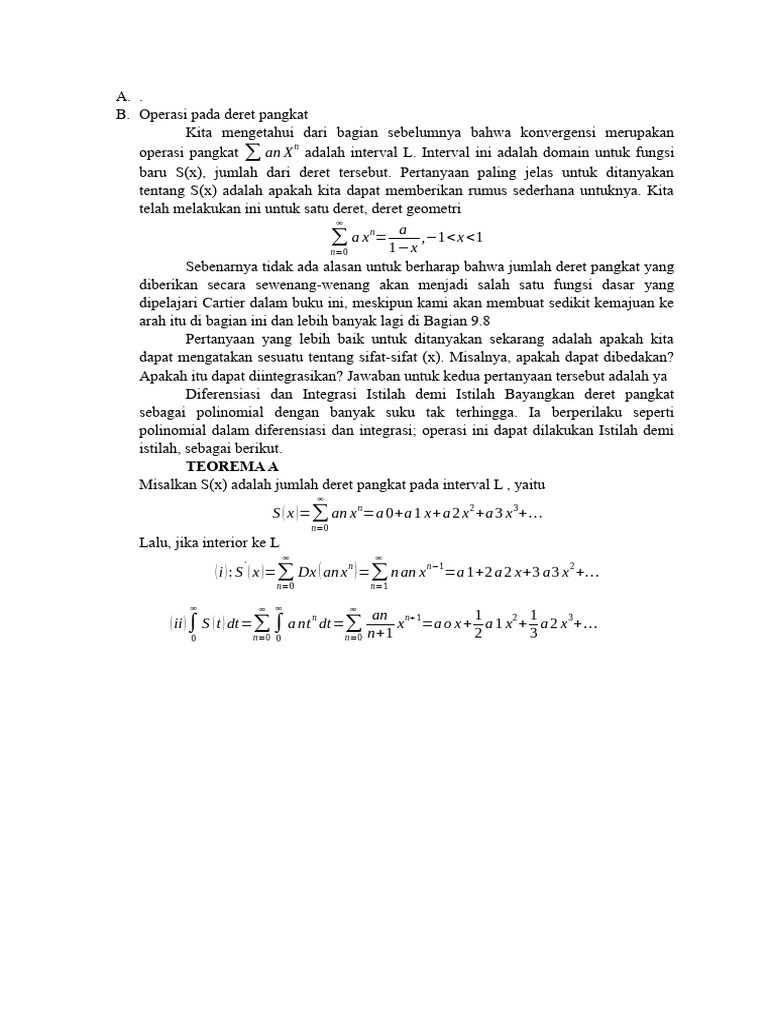 Operasi pada deret pangkat pdf