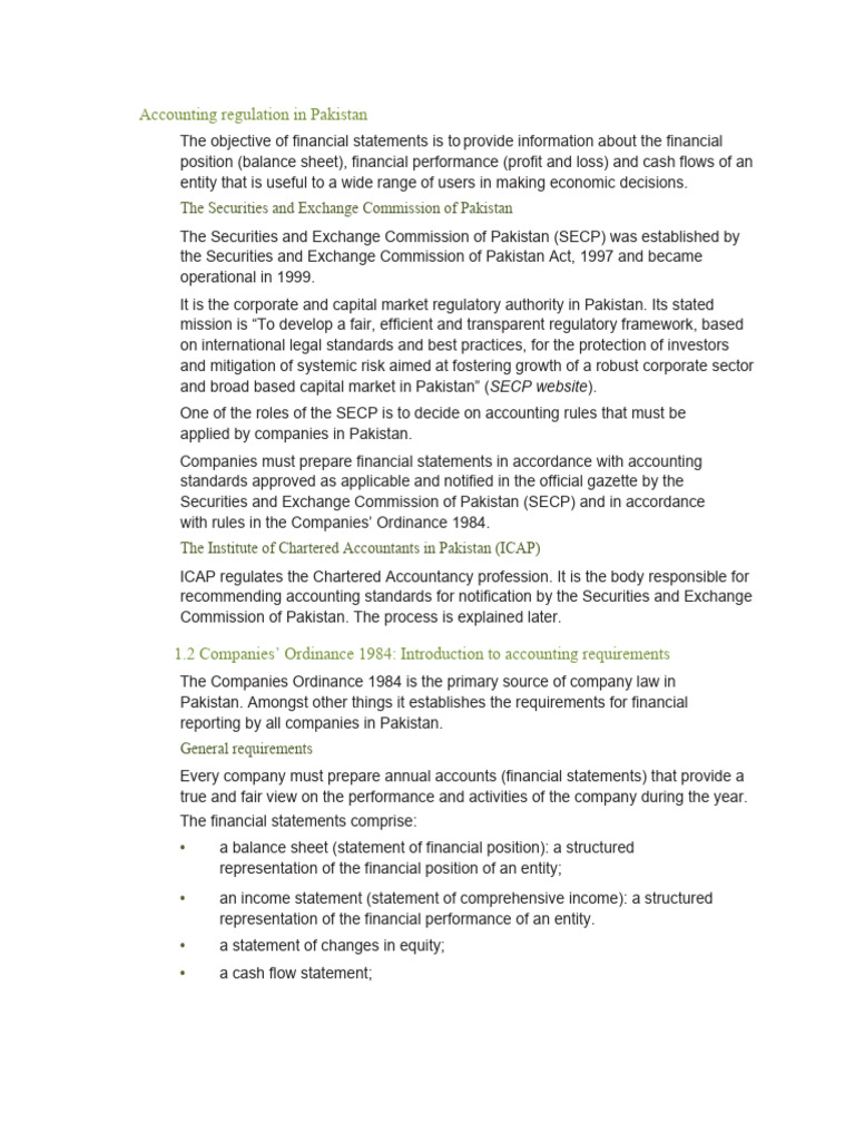 Accounting Standards in Pakistan | PDF | Balance Sheet | Income Statement