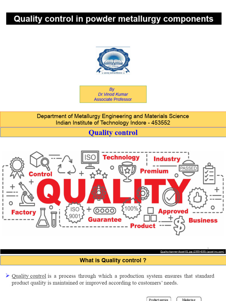 Quality Control in Powder Metallurgy | PDF | Nondestructive Testing ...