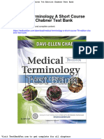 Medical Terminology A Short Course 7th Edition Chabner Test Bank