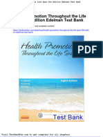 Health Promotion Throughout The Life Span 8th Edition Edelman Test Bank