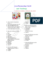MCQs of Pharmacology Unit-2 (D) Anti-Viral Drugs