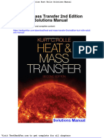 Heat and Mass Transfer 2nd Edition Kurt Rolle Solutions Manual