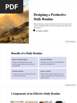 Designing a Productive Daily Routine