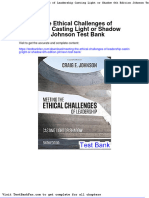 Meeting The Ethical Challenges of Leadership Casting Light or Shadow 6th Edition Johnson Test Bank