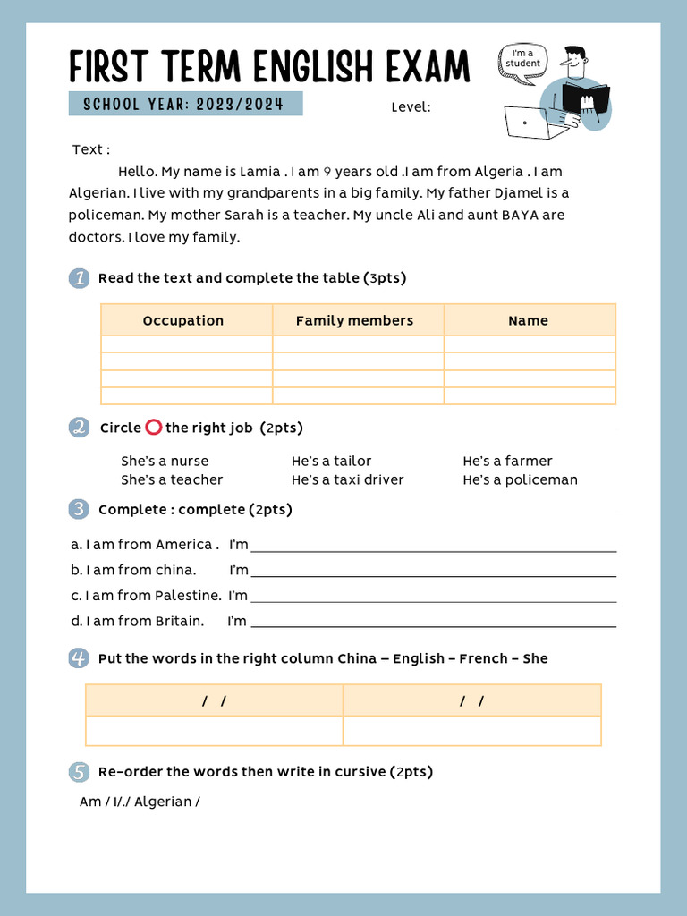 White Light Blue Verb To Be Grammar Practice Worksheet PDF