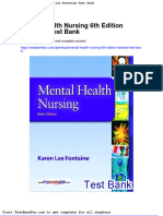 Mental Health Nursing 6th Edition Fontaine Test Bank