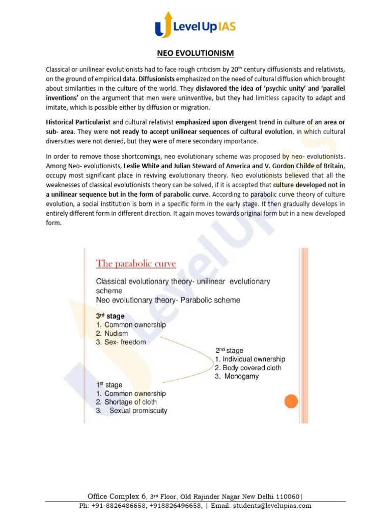Neo-Evolutionism in Cultural Anthropology | PDF | Ecology ...