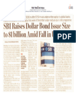 08 - 11 - 23 - Sbi Raises Dollar Bond Issue Sizze To $1 Billion Amid Fall in Us Yields - Times of India - Chennai