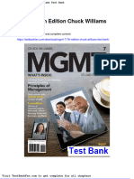 MGMT 7 7th Edition Chuck Williams Test Bank