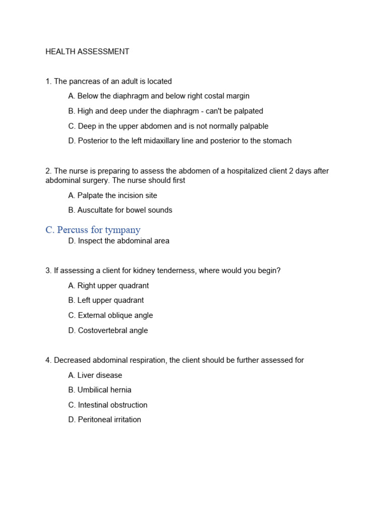 Ha Exercise | PDF | Abdomen | Vein