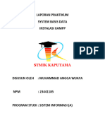 Laporan - Praktikum - Instalasi - Xampp - SBD - Muhammad Angga Wijaya - Si - (A)