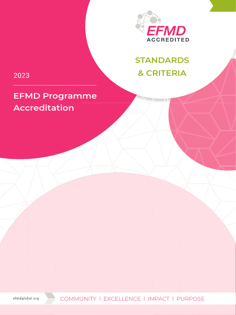Efmd Global Prog Accred Standards And Criteria Pdf Master S Degree
