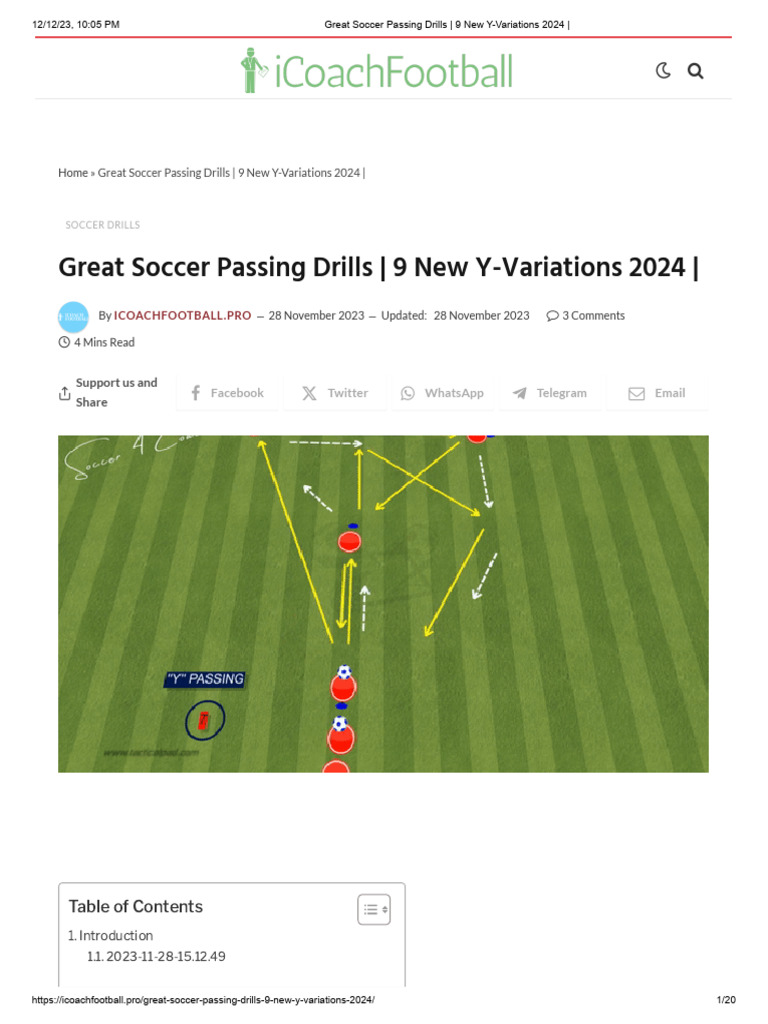 Great Soccer Passing Drills 9 New YVariations 2024 iCoachFootball