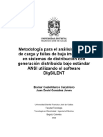 Metodología para El Análisis de Flujo de Carga y Fallas de Baja Impedancia en Sistemas de Distribucion.