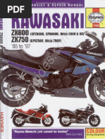  Motorcycle Repair Manual マニュアル Kawasaki Ninja ZX7, ZX750, ZXR750 Repair Manual 1989-1996 | Haynes