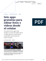 Seis Apps Gratuitas para Editar Fotos y Videos Desde El Celular